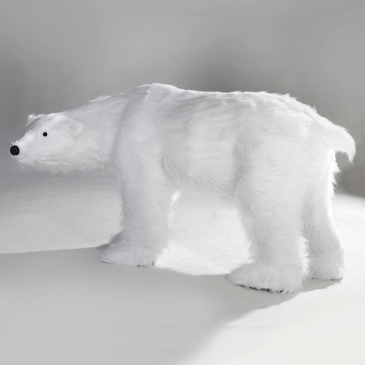 Figure animale grandeur nature d'un ours polaire, haut. 90cm - 1