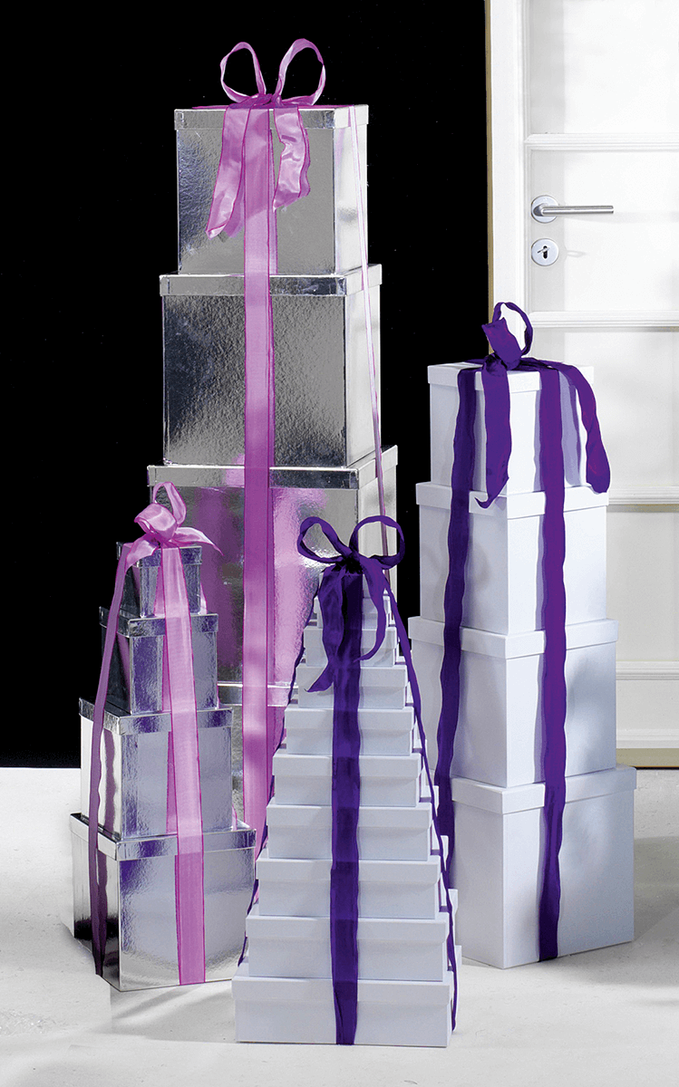 Gift box set, white, 4 parts - 6 Gift box set, white, 4 parts - 6