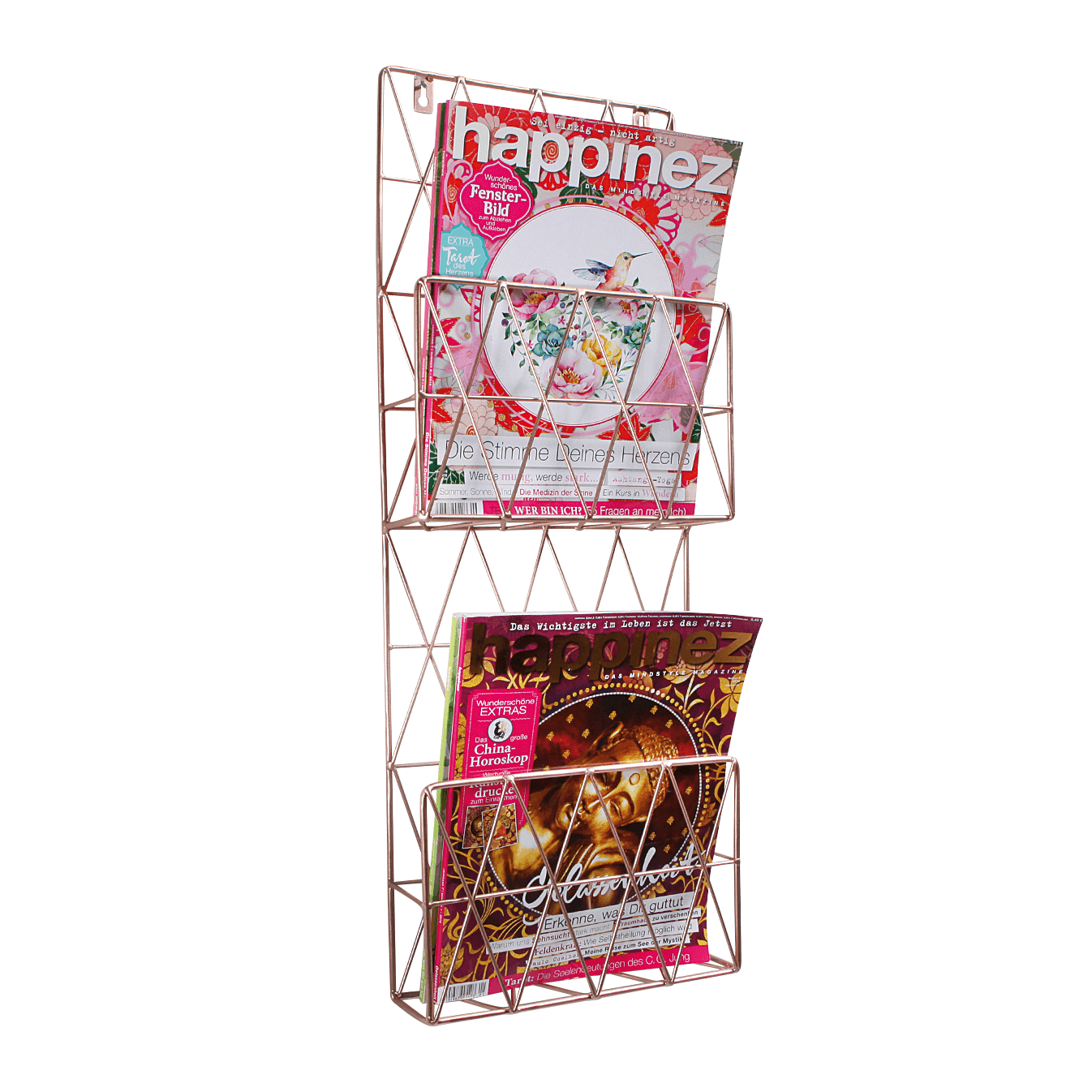 Brochure holder rose gold 71 x 27 cm - 1 Brochure holder rose gold 71 x 27 cm - 1