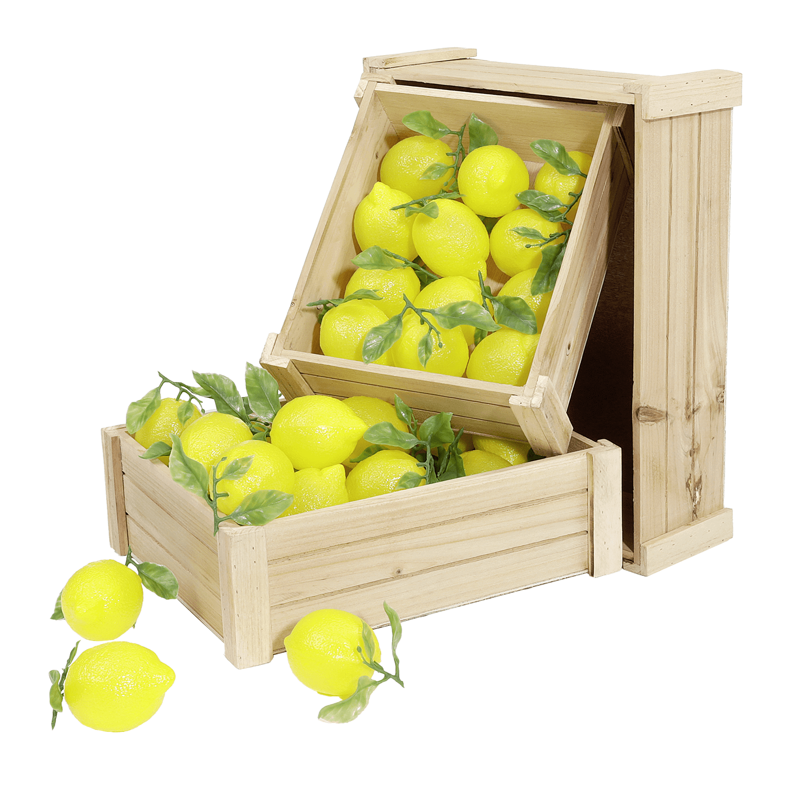 Conjunto de cajas de madera, natural - 1