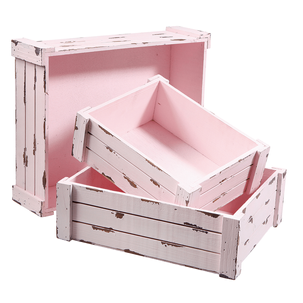 Conjunto de cajas de madera, rosado