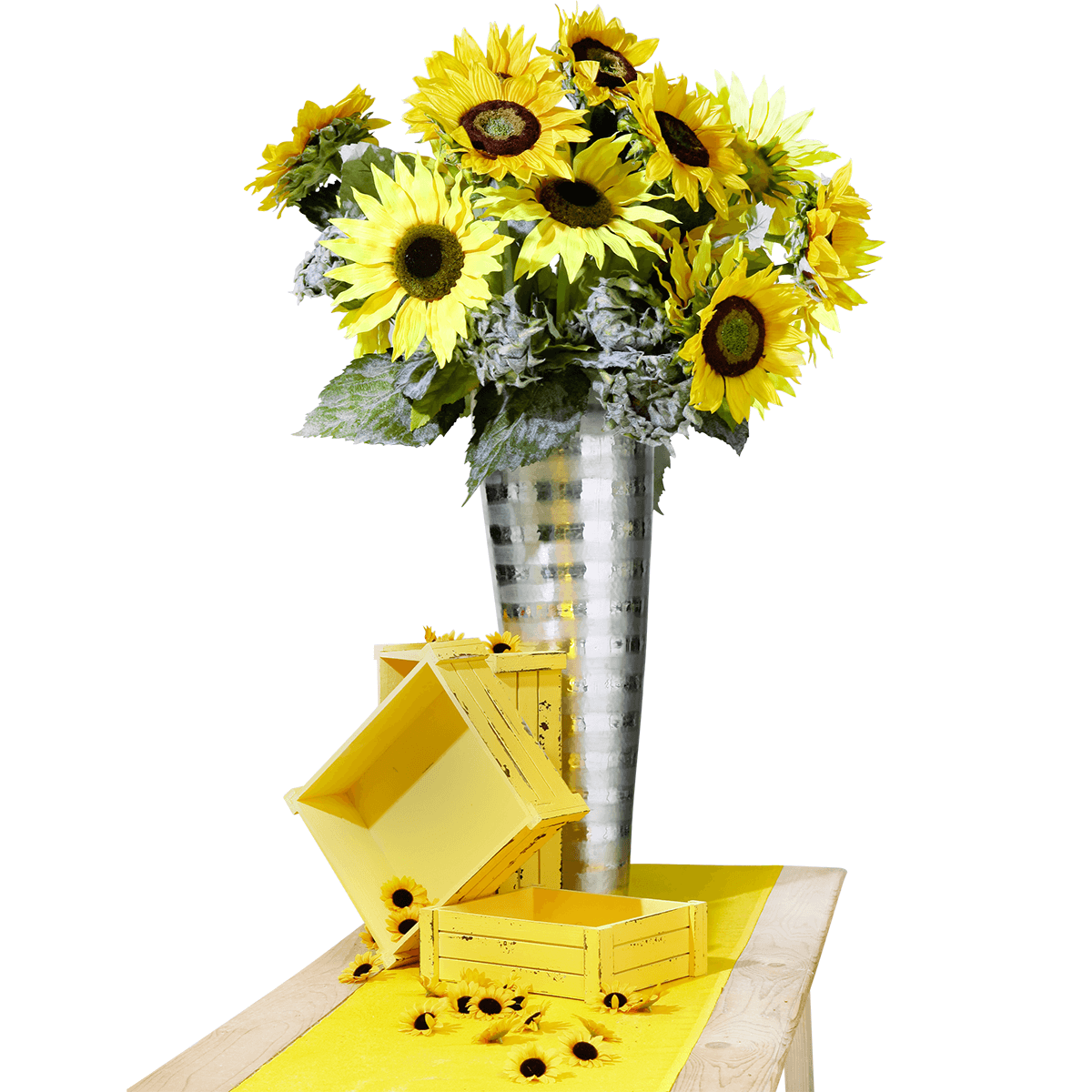 Conjunto de cajas de madera, amarillo - 2