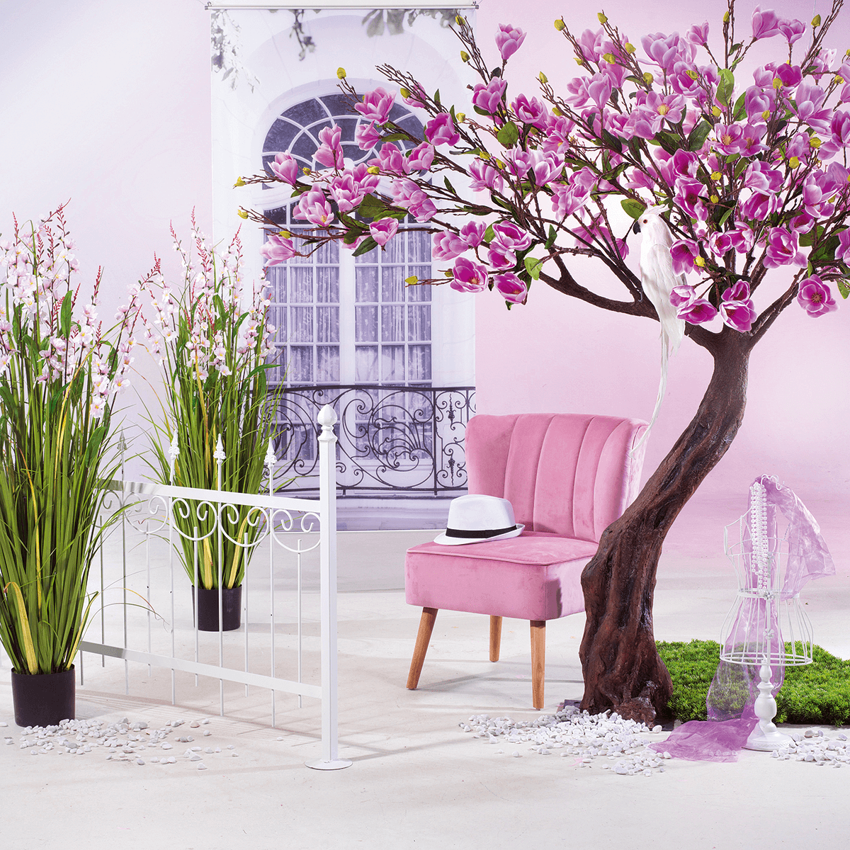 Buste déco "Nostalgie" blanc 64 cm - 4