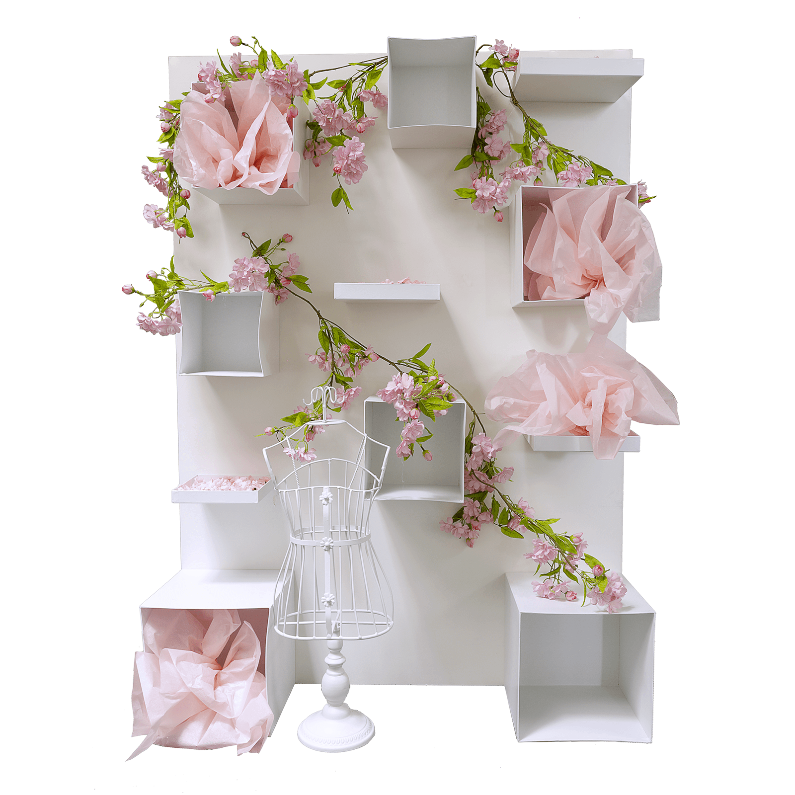 Buste déco "Nostalgie" blanc 64 cm - 3