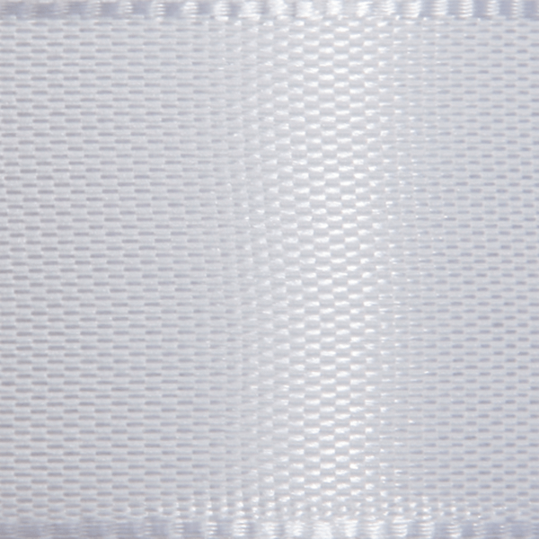 Ruban de taffetas avec lisière tissée 25 mm, 50 m, blanc - 1
