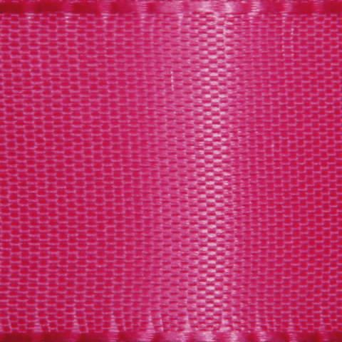 Taffeta ribbon with selvedge 25 mm, 50 m, pink - 1 Taffeta ribbon with selvedge 25 mm, 50 m, pink - 1