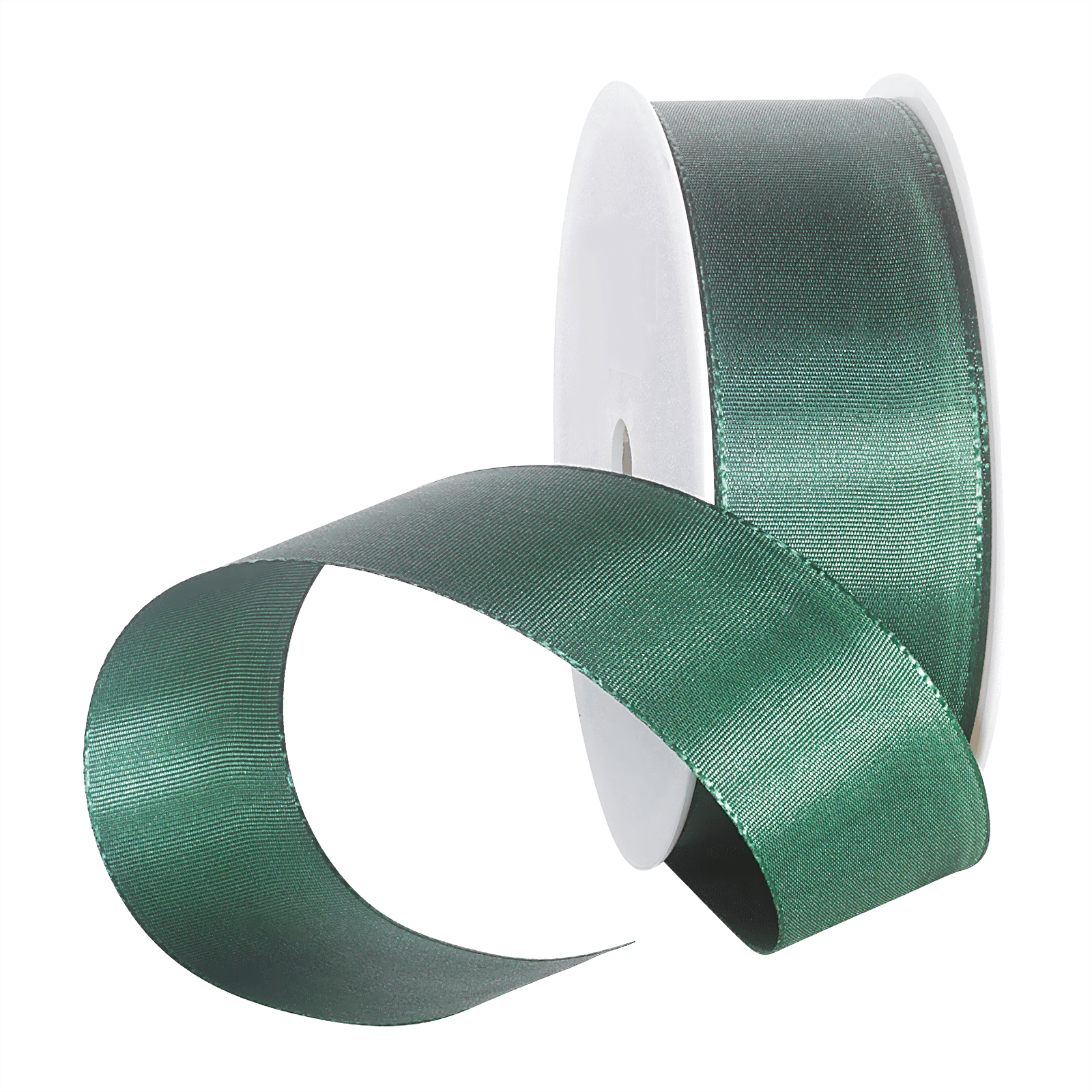 Cinta de tafetán con orillo 40 mm, 50 m, verde oscuro - 0