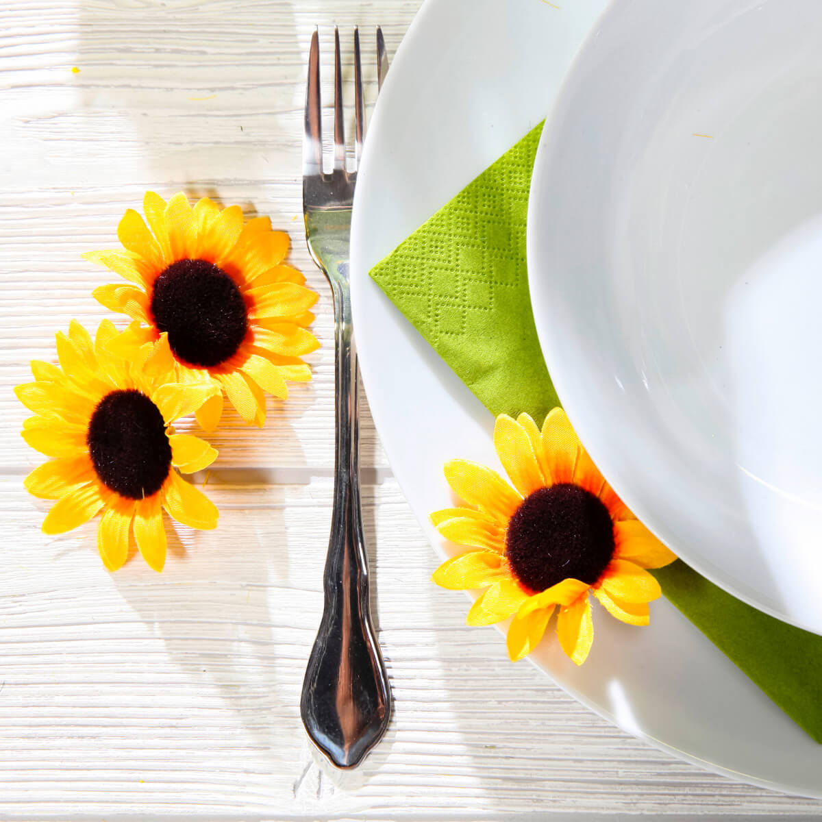 Decoración flores girasoles, paquete de 24 piezas - 5