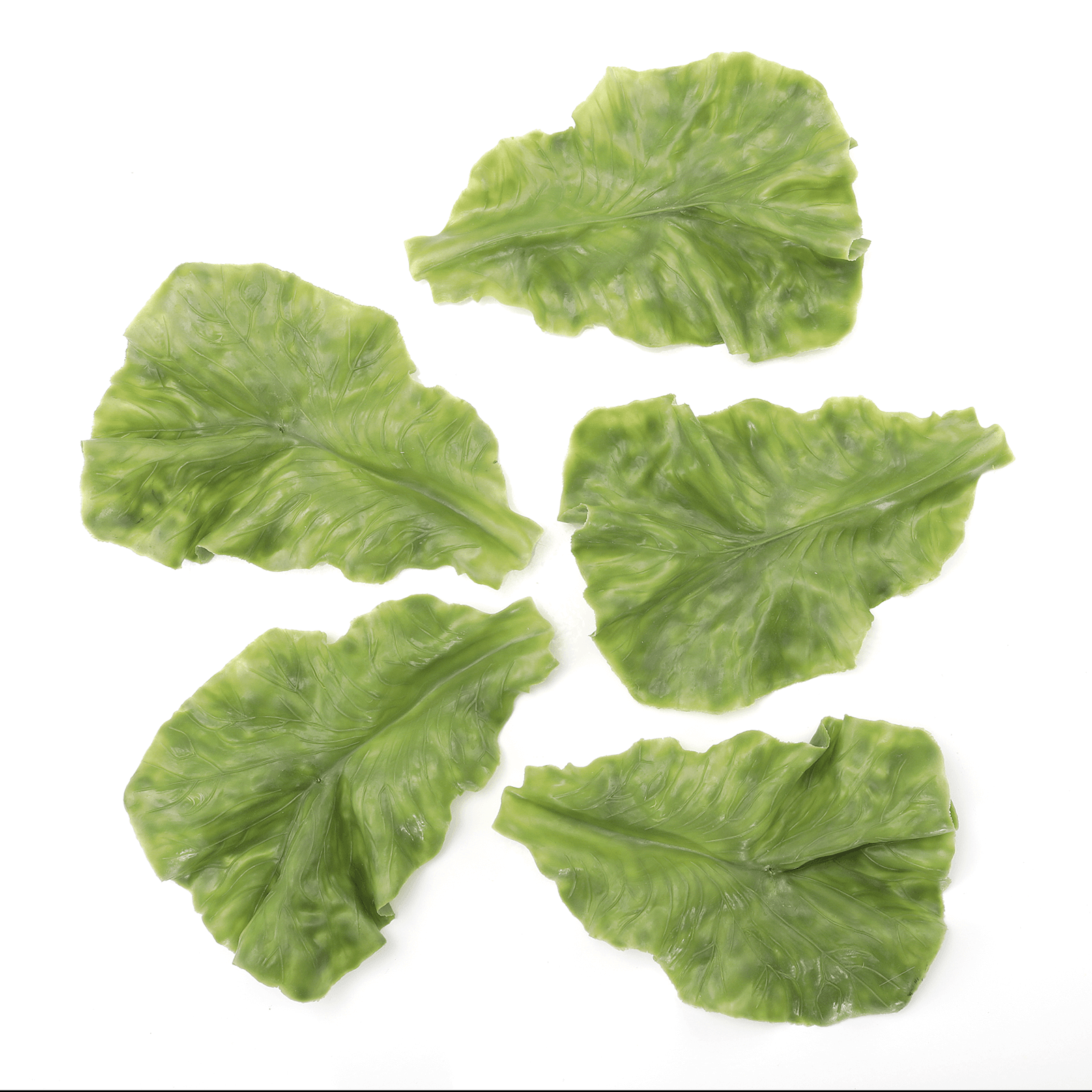 Feuilles de salade vert aliment factice, 5 pces - 0
