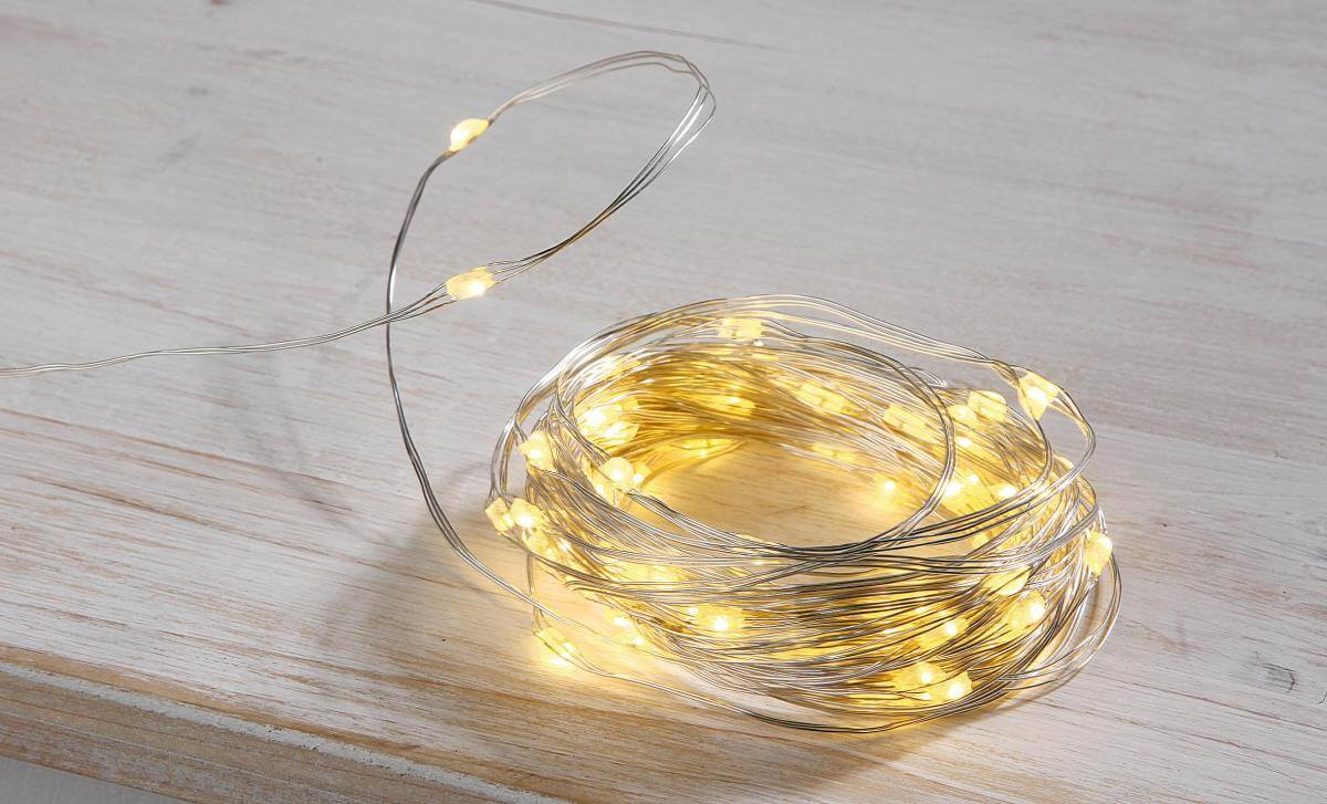 LED wire rope light for outdoor use, 50 LED, 5 m - 1