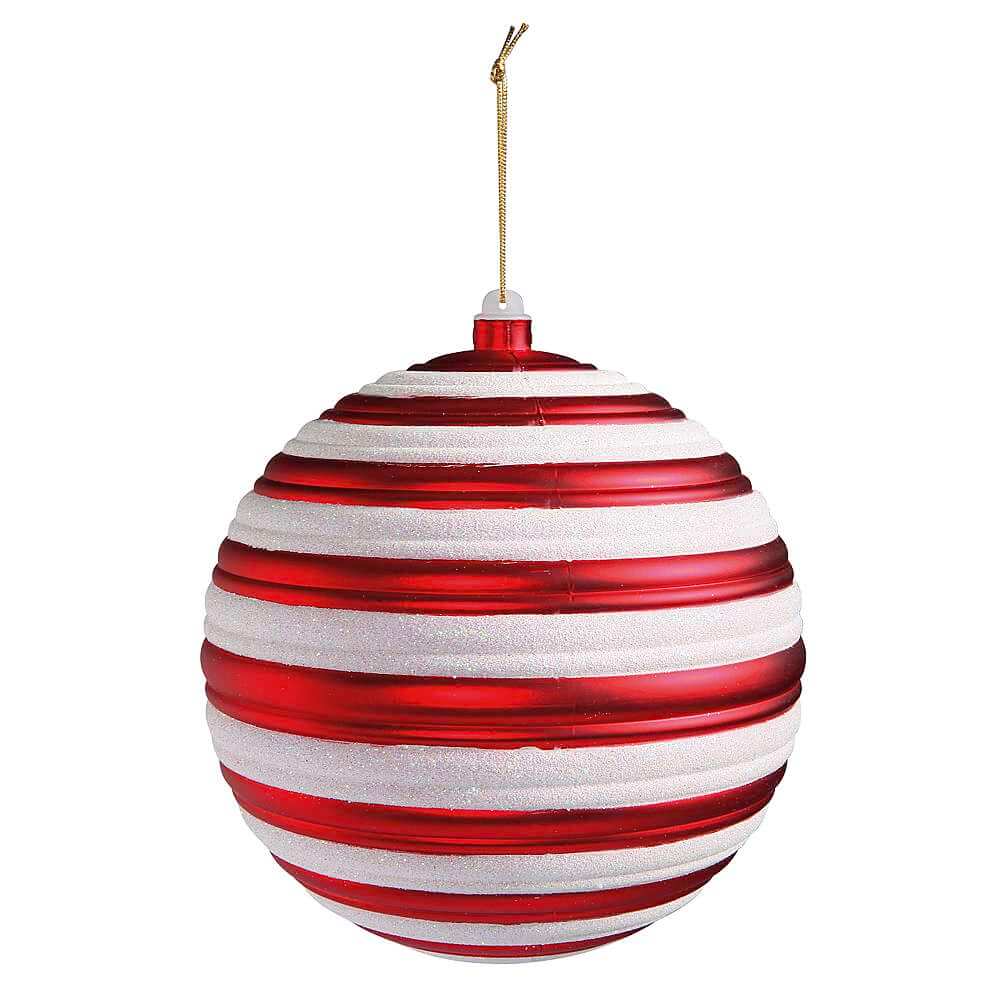 Weihnachtskugel 20 cm gestreift - 0 Weihnachtskugel 20 cm gestreift - 0