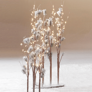 Pino con ramas de luz LED, LED cálido, 130 cm