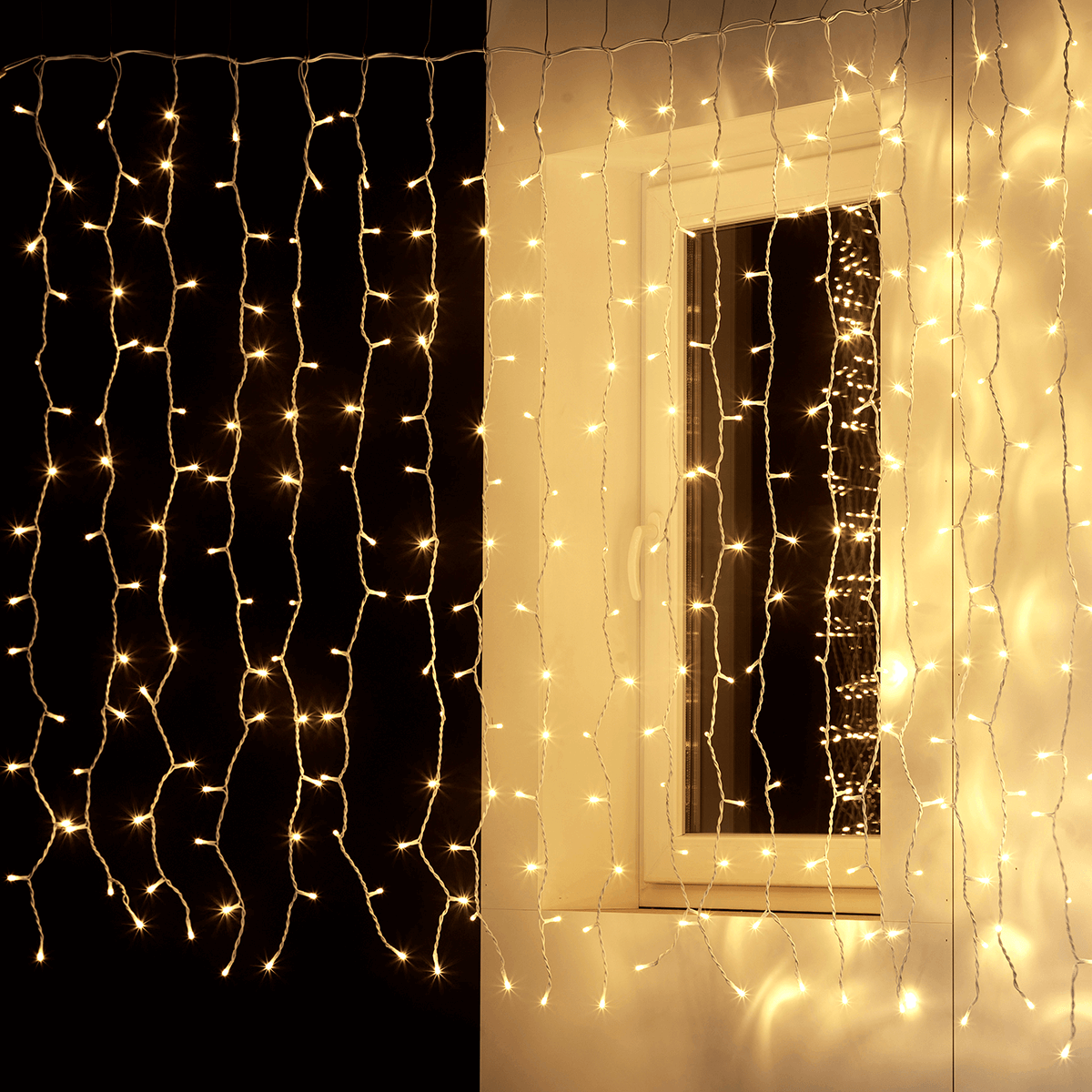 Rideau lumineux professionnel à LED système IP20, 300 LED, 150 x 200 cm, sans cable - 1