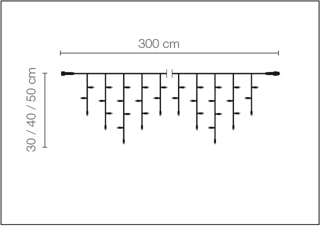 LED Icicle-Light clair 300 x 50 cm IP20 - 4