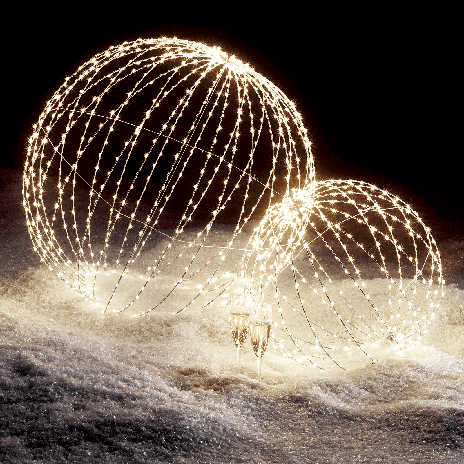 Boule lumineuse à LED pour l'ext., LED chaude - blanc, Ø 50 cm - 5