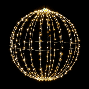 Boule lumineuse à LED pour l'ext., LED chaude - blanc, Ø 50 cm