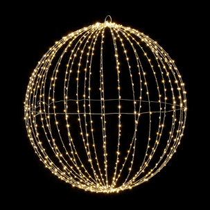 Boule lumineuse à LED pour l'ext., LED chaude - blanc, Ø 80 cm