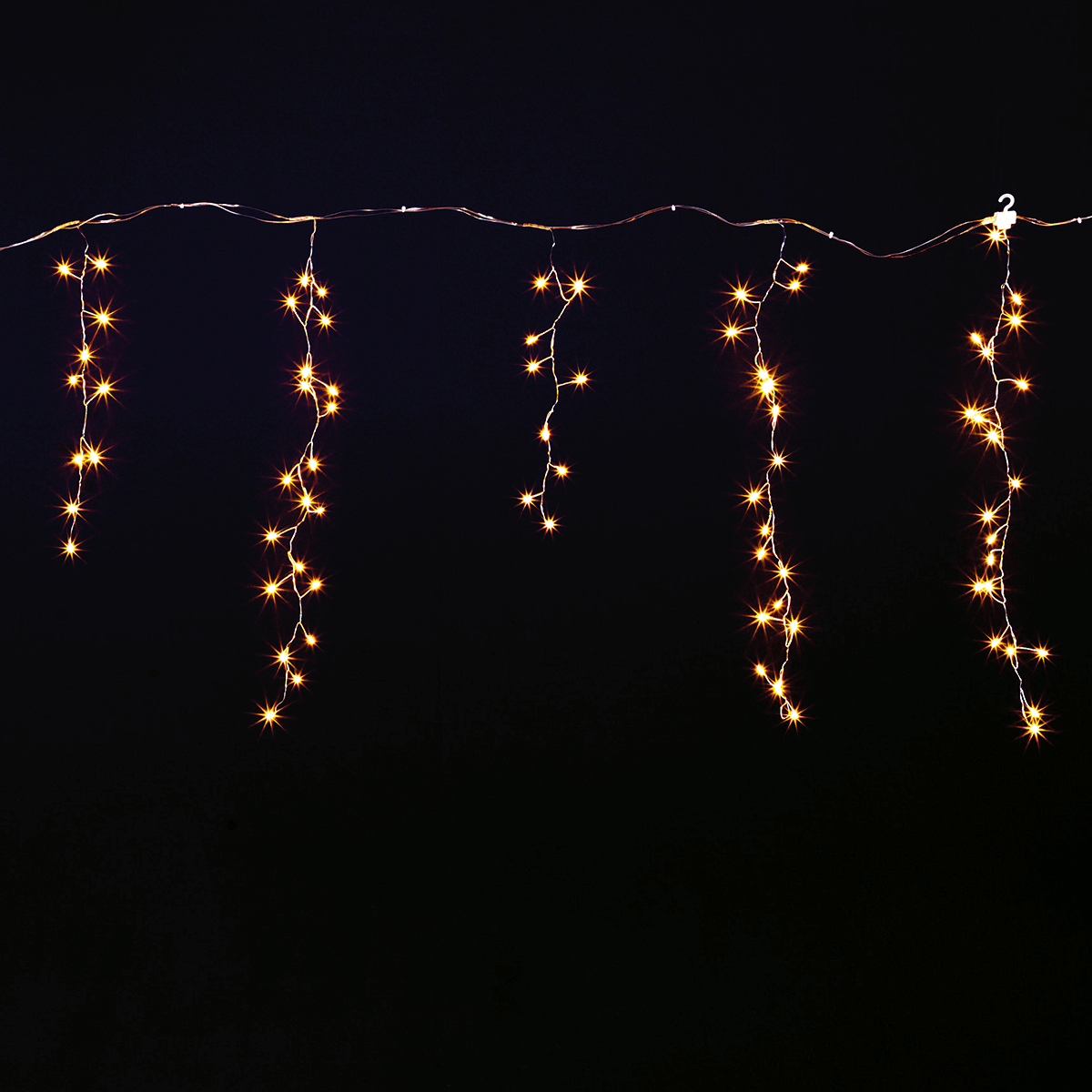Alambre LED Icicle Light "Fuegos artificiales", cortina de luces anchura 385 cm - 4