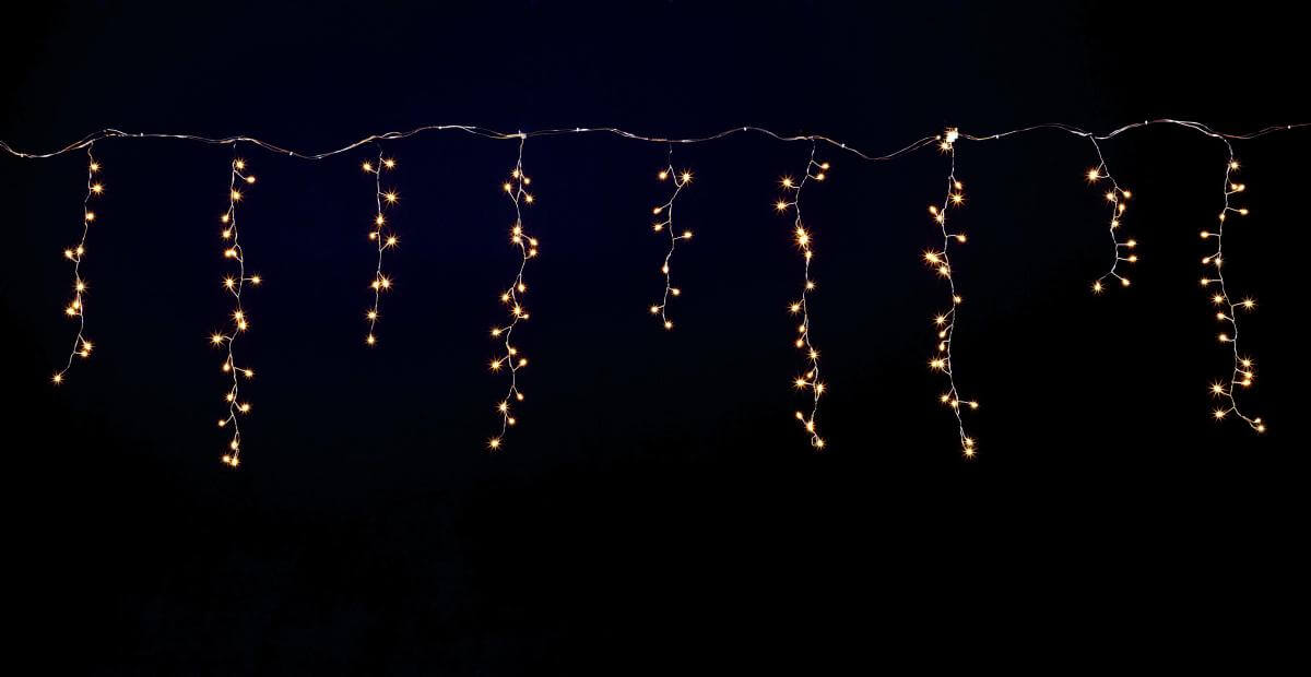 Alambre LED Icicle Light "Fuegos artificiales", cortina de luces anchura 385 cm - 6