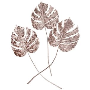Artificial Monstera leaves rosé 70 cm 3 pcs