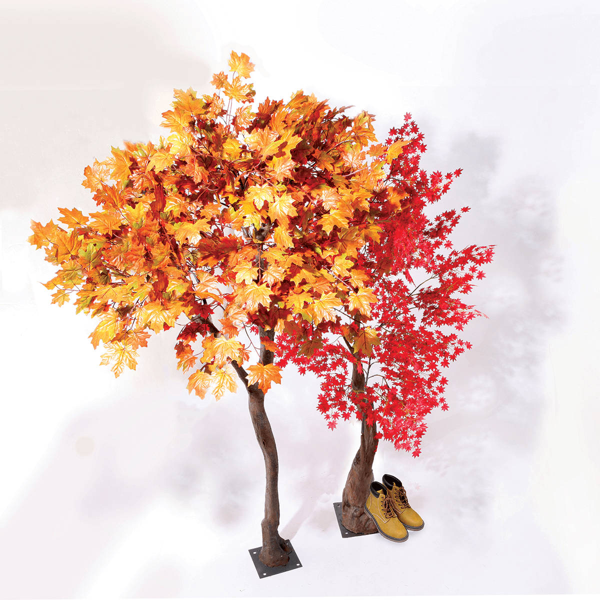 Arce artificial árbol de otoño naranja-amarillo, 270 cm - 3