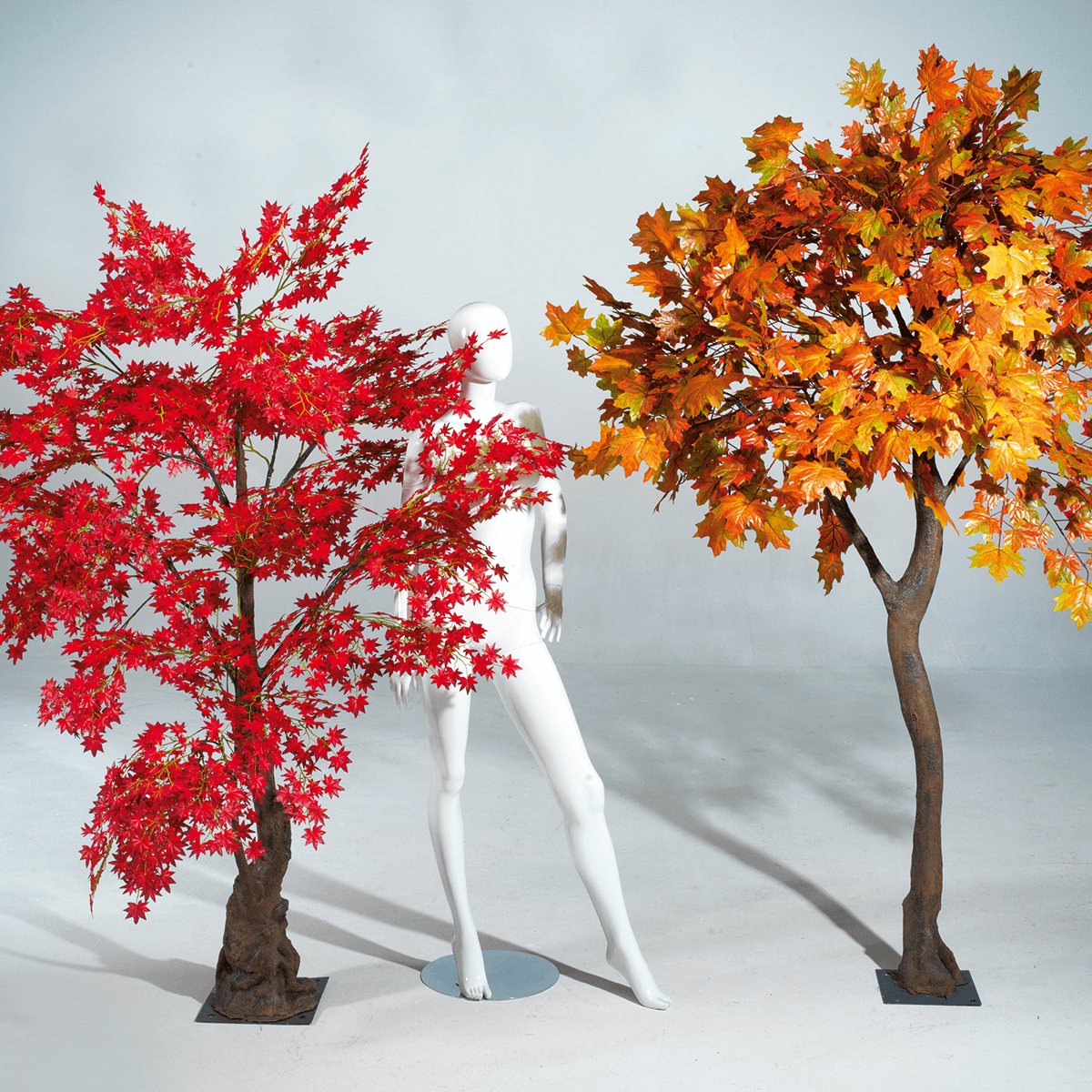 Arce artificial árbol de otoño naranja-amarillo, 270 cm - 4
