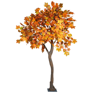 Arce artificial árbol de otoño naranja-amarillo, 270 cm