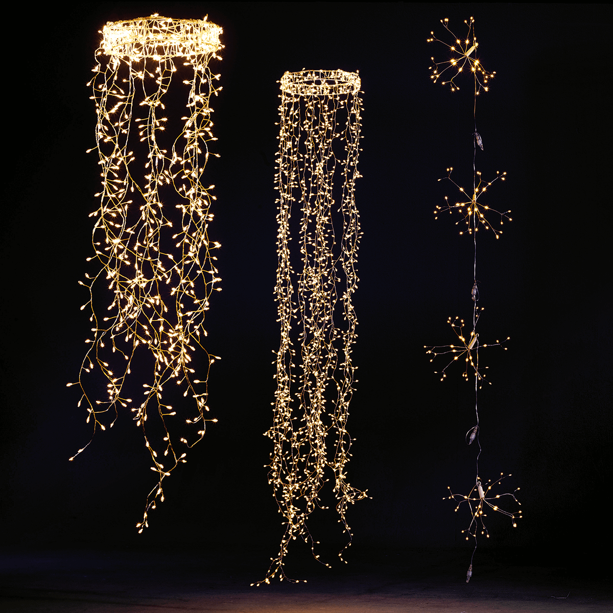 LED wire light ring "Fireworks", length 185 cm, Ø 30 cm - 2