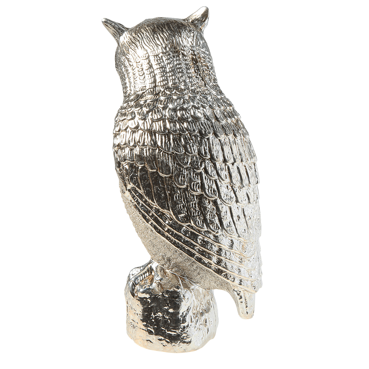 Decorative figure Owl 43 cm champagne colour - 3