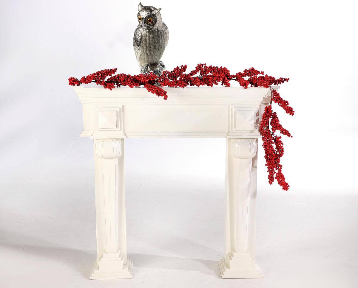 Decorative figure Owl 43 cm champagne colour - 4