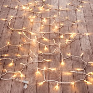 LED coupling light chain for outdoor IP67, 10 m without supply line, white