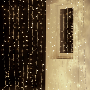 Rideau lumineux professionnel à LED système IP20, 1400 LED, 700 x 200 cm, sans cable