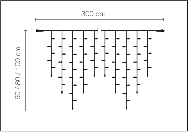 LED Profi Icicle-Light System IP67, 300 cm ohne Zuleitung - 3 LED Profi Icicle-Light System IP67, 300 cm ohne Zuleitung - 3
