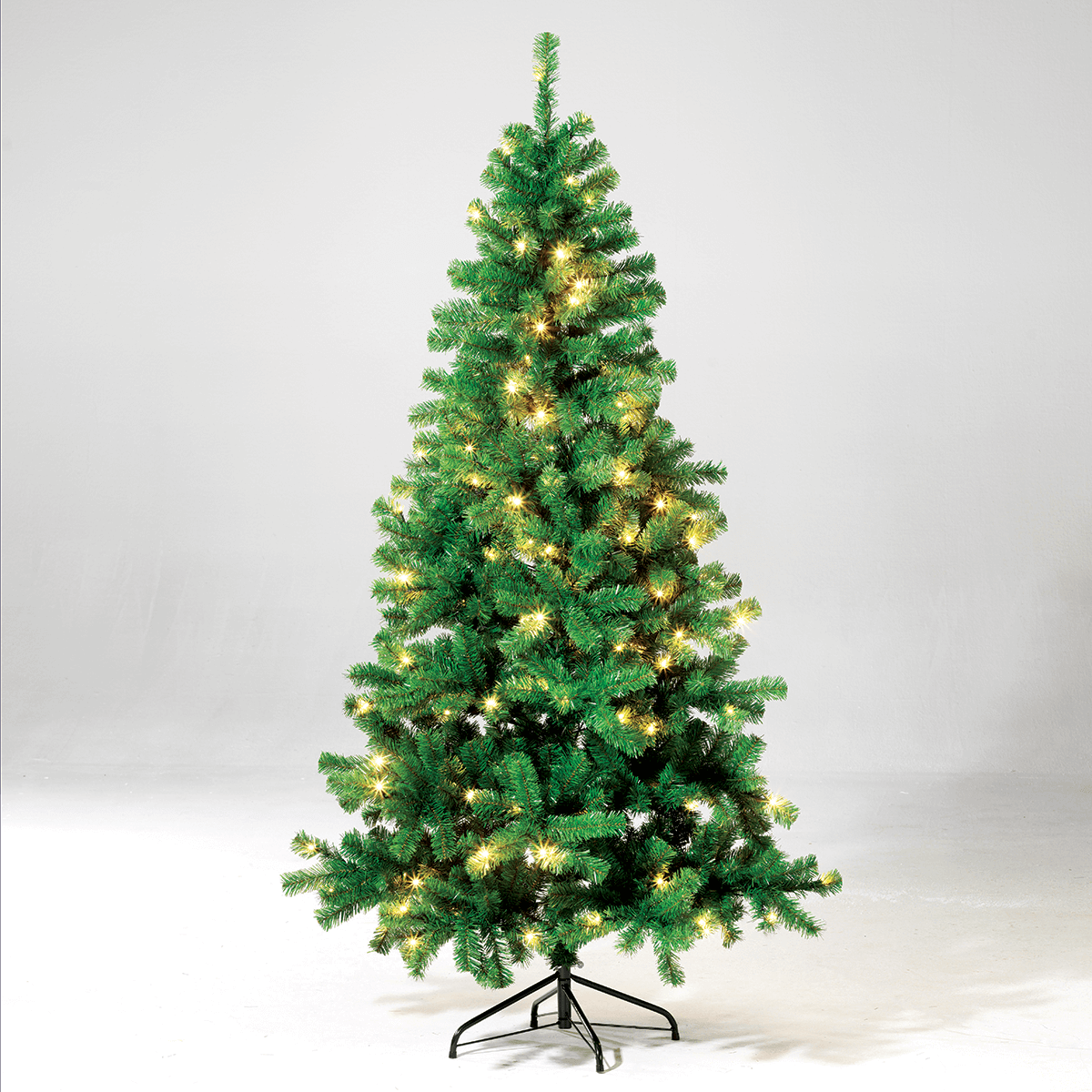 Narrow Artificial Christmas Tree with LED 150 cm  - 0