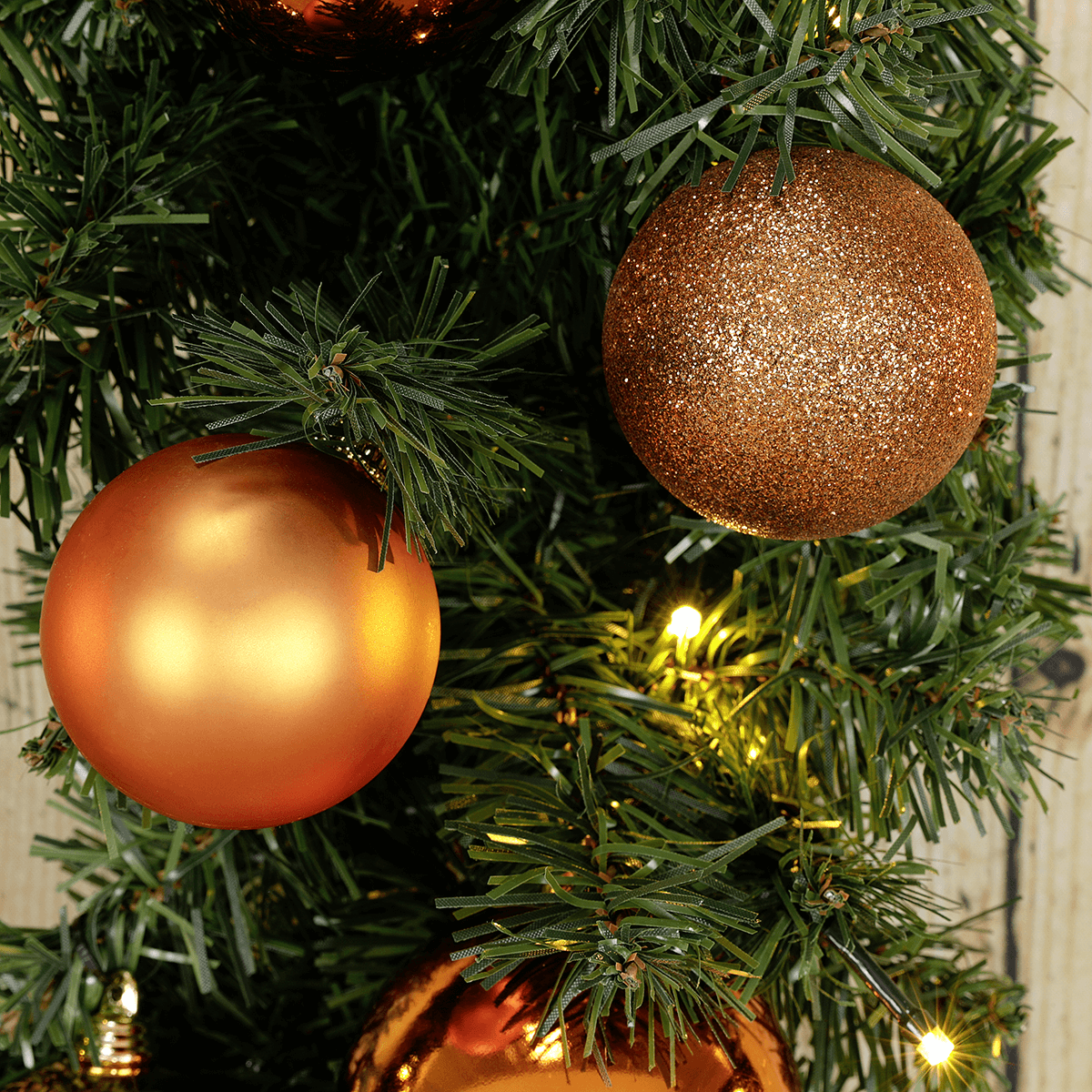 Fir wreath Basic LED, Ø 60 cm, semi three-dimensional - 4