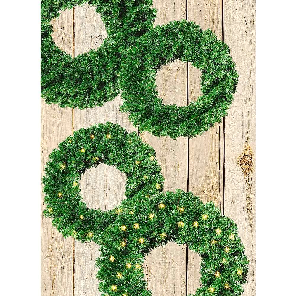 Fir wreath Basic LED, Ø 60 cm, semi three-dimensional - 6