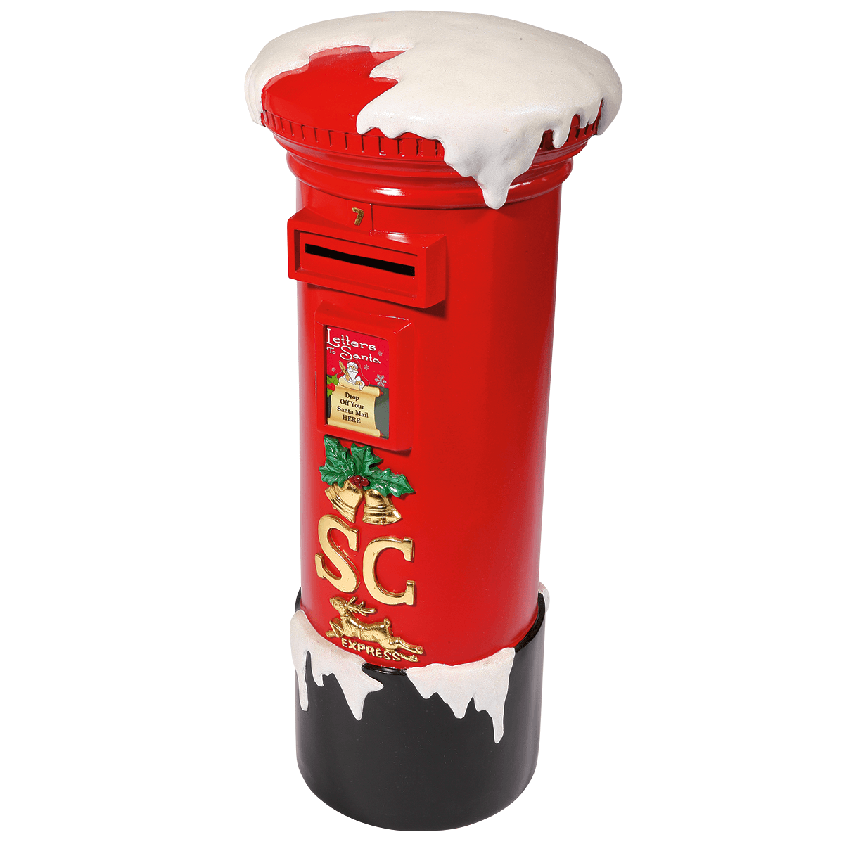 Deko Briefkasten Weihnachtsmann, 100 cm hoch - 0