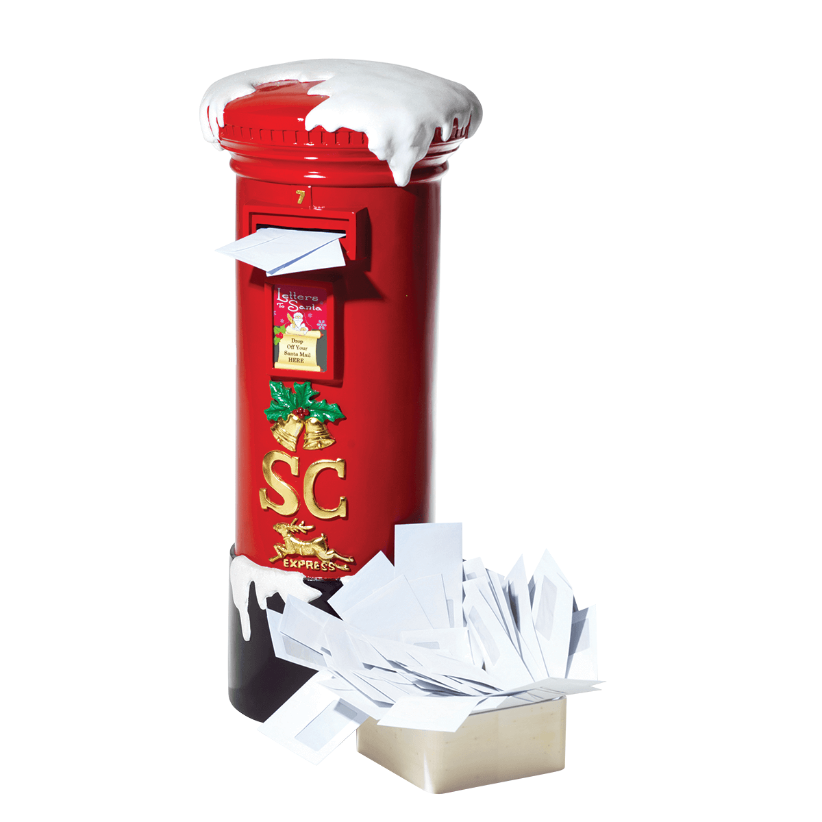 Deko Briefkasten Weihnachtsmann, 100 cm hoch - 3