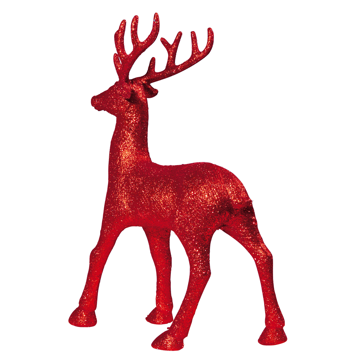 Cerf déco rouge, haut. 31 cm - 1