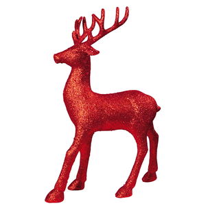 Decorative deer red, height 31 cm