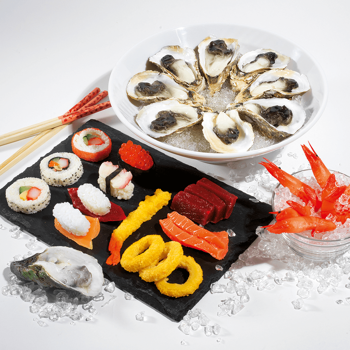Sushi-Set Lebensmittel-Attrappe, Set 4 Stück - 11