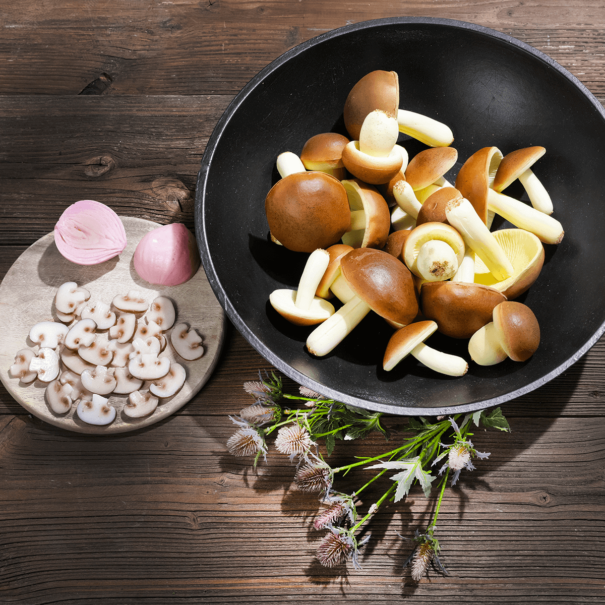 Champignon-Scheiben Lebensmittel-Attrappe, 12 Stück - 5