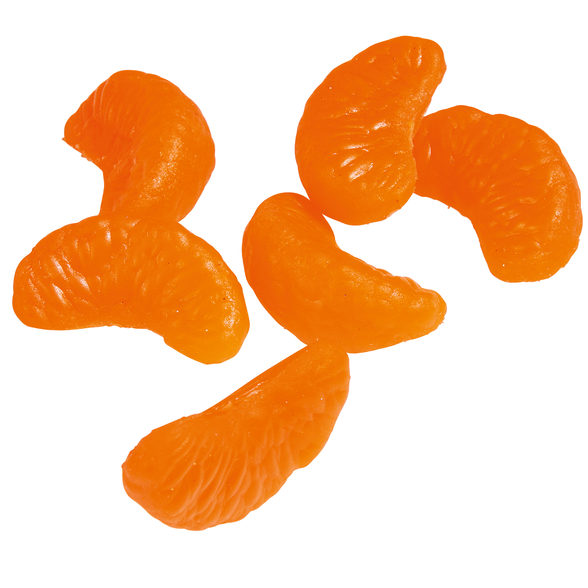 Mandarin quarter food replica, 6 pcs - 2