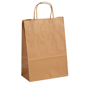 Sac en papier, brun, dim. 1 : 36 x 22 + 10 cm