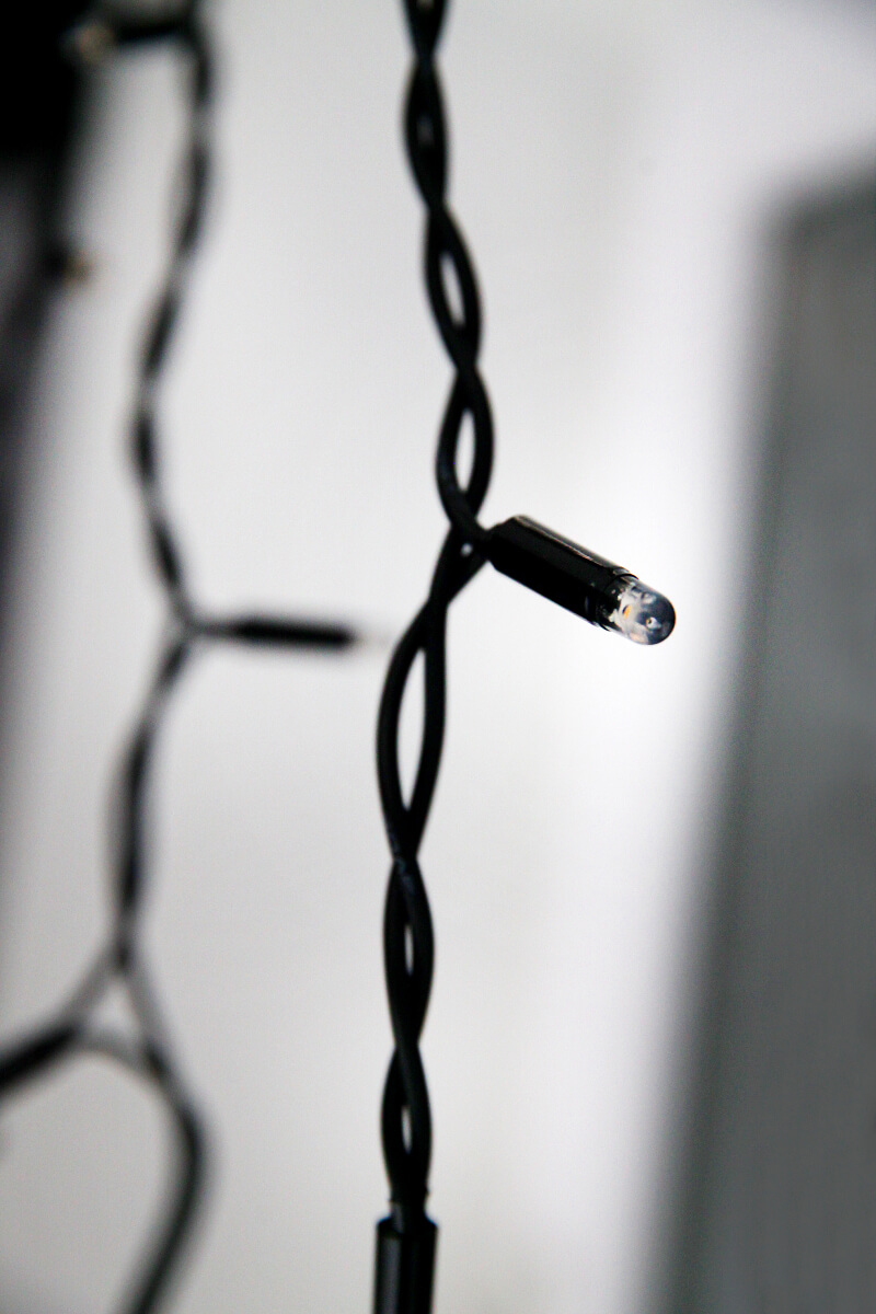Icicle-Light clignotant noir IP67, 300 cm - 1