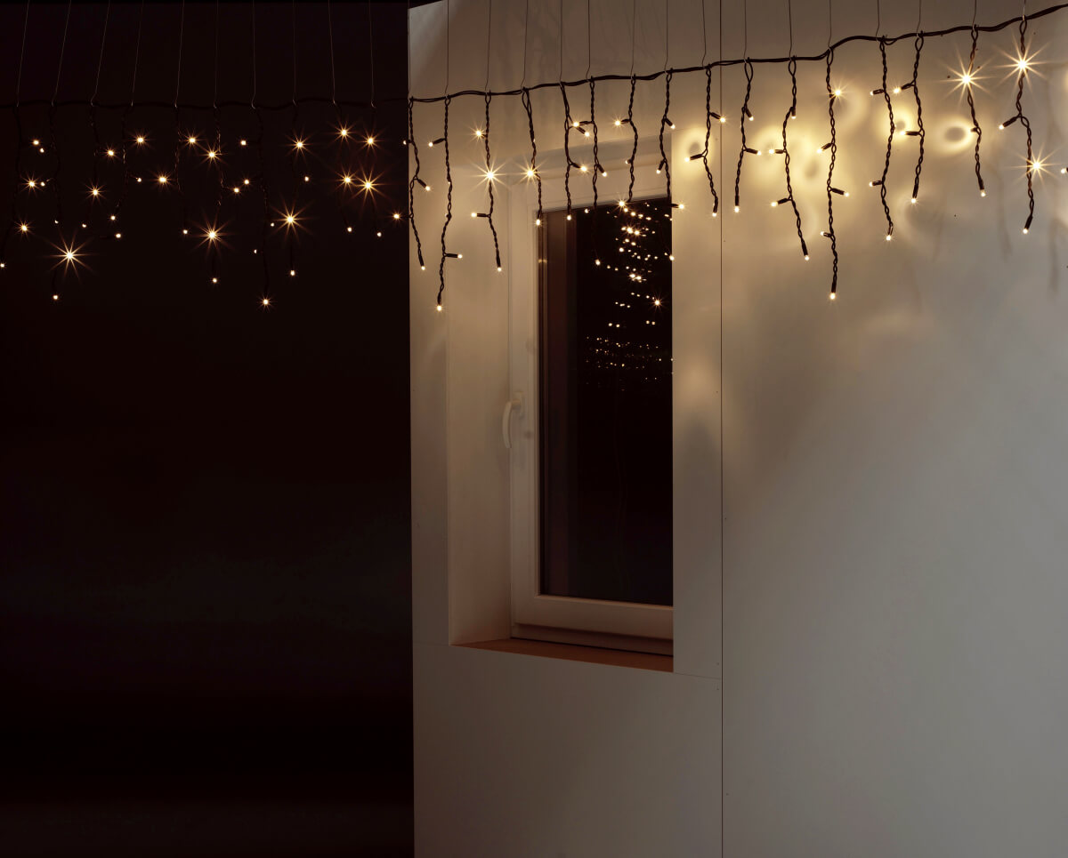 Icicle-Light clignotant noir IP67, 300 cm - 4