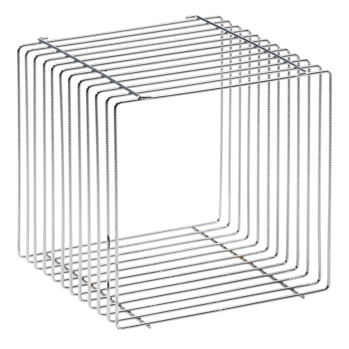 Cube en treillis 40 x 40 cm argent - 0