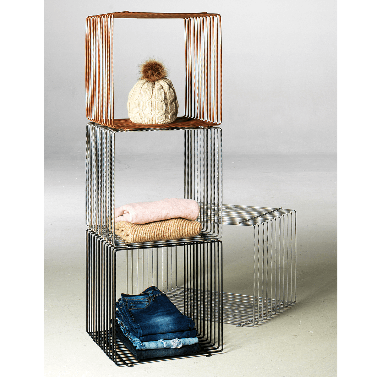 Cube en treillis 40 x 40 cm argent - 9