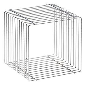 Grid cube 40 x 40 cm silver