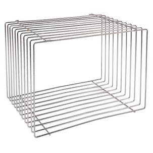 Cubo de celosía 60 x 40 cm plata